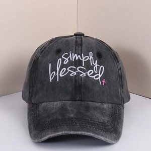 NWT- Woman's Ball Cap Simply Blessed - Embroidered